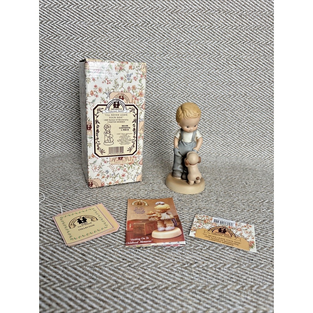 Enesco Memories of Yesterday 1998 "I'll Never Leave Your Side " Boy Dog